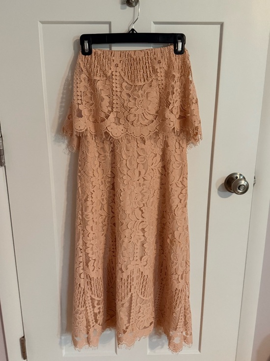 Lulus Dresses & Skirts - Lace Strapless Midi-Dress in Light Pink